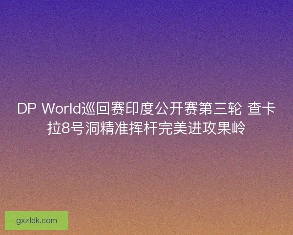 DP World巡回赛印度公开赛第三轮 查卡拉8号洞精准挥杆完美进攻果岭